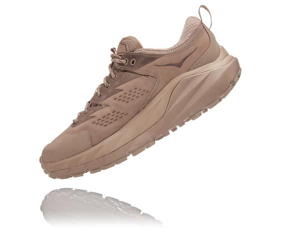 Tenis Trail Hoka One One Feminino Bege - Kaha Baixo Gore-Tex - 697-PRUOZN